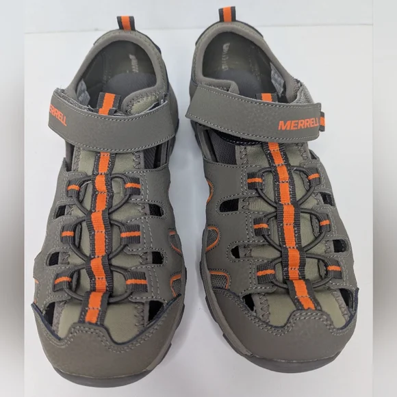 Merrell Hydro H2O Sandals Boy's Size 5 Gray & Orange - Picture 2 of 14